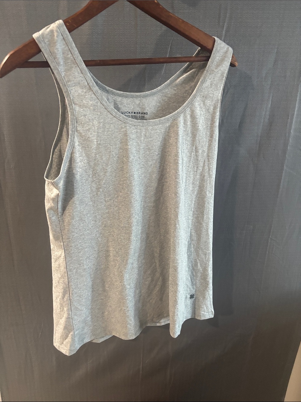 Lucky Brand Women's Heather Gray Scoop Neck Tank